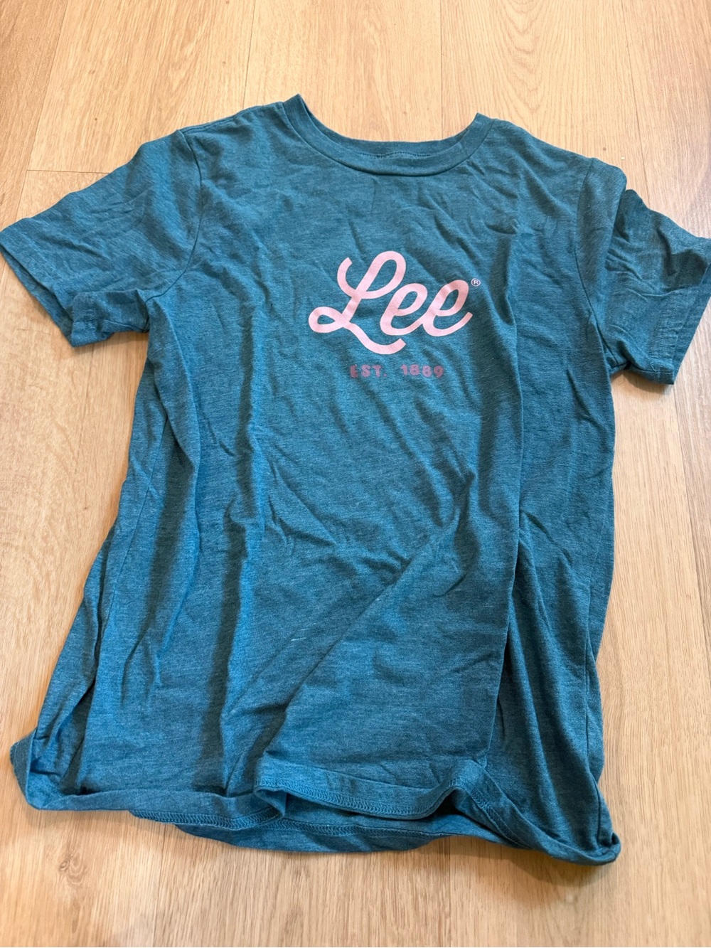 Lee Teal Logo Tee Adult Small